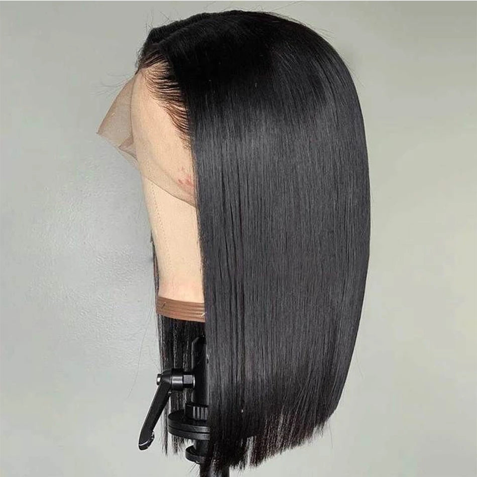 Dachic Hair Bob Bone Straight 13x4 Full Lace Frontal Pre Plucked Brazilian Human Hair Wigs