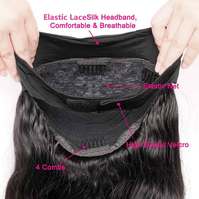 Dachic Hair Water Wave Headband Wigs Human Hair Wigs For Women